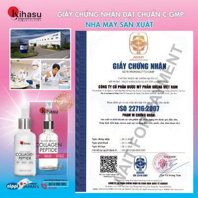 Serum Collagen KIHASU Dưỡng Trắng Sáng Da, Làm Mờ Vết Sạm, Tàn Nhang, Trẻ Hóa Làn Da, Hiệu Quả Sau 8 Tuần Sử Dụng