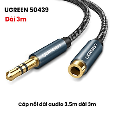 Dây nối dài dây loa 3,5mm (Cáp AV nối dài 1 đầu đực 1 đàu cái) mạ vàng Chính Hãng Ugreen - Từ 1,5m đến 5m