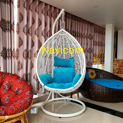 Xích đu giọt nước home decore (khung trắng) 