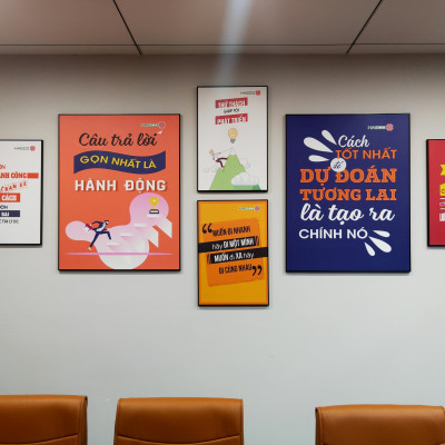 Tranh động lực trang trí phòng làm việc - Việc hôm nay chớ để ngày mai -v3 - DL471