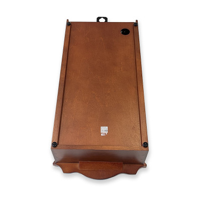 Đồng hồ treo tường RHYTHM WOODEN WALL CLOCKS CHIME CMJ502FR06 ( Kích thước 23.0 x 48.1 x 10.9cm), Vỏ màu nâu