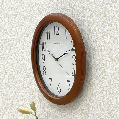 Đồng hồ treo tường Nhật Bản Rhythm CMG271NR06 Kt 28.8 x 33.0 x 4.5cm, 690g Vỏ gỗ. Dùng Pin