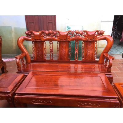 Bộ bàn ghế phòng khách minh quốc đào gỗ xà cừ