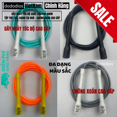 Dây nhảy tốc độ sport chất liệu PVC 6mm, Tập thể lực, Cadio tại nhà. Dây Nhảy Chống Xoắn