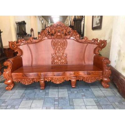Bộ Bàn Ghế Hoàng Gia Nguyên Khối Gỗ Gõ Đỏ