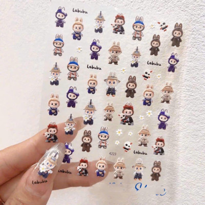 Tổng Hợp Sticker 5D Hot Hit Làm Nail Siêu Xinh Hình Dán Móng Tay Nơ Ren Hàn Quốc Bướm Nổi Hoa Nhiều Màu Labubu Nữ Women