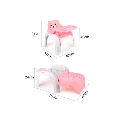  GHẾ ĂN DẶM KIÊM GHẾ GỘI ĐẦU ĐA NĂNG 3IN1 HÌNH GẤU CHO BÉ YÊU