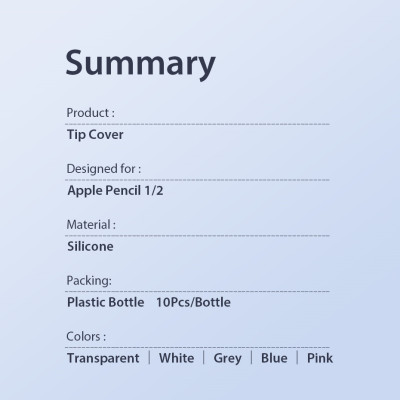 Bộ 10 Vỏ Đầu Silicon Dành Cho Apple Pencil 1, Apple Pencil 2 Dux Ducis Tip Cover_ Hàng Chính Hãng