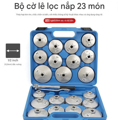 bộ Vam tháo cốc lọc dầu 23 chi tiết từ 65mm đến 101mm