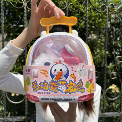 Đồ Chơi Chăm Sóc Thú Cưng, Lồng Thỏ Bông, Có Âm Thanh Vui Nhộn