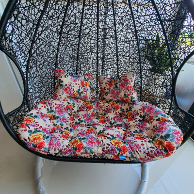 Xích đu đôi 2 người ngồi ( nệm hoạ tiết )