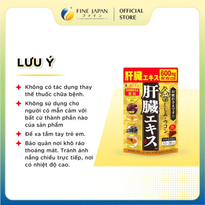 Viên uống giải độc và bảo vệ gan FINE JAPAN gói 75 viên (25 ngày), 90 viên (30 ngày)và 270 viên (90 ngày)