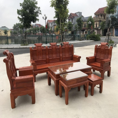 Bộ Bàn Ghế Âu Á Gỗ Hương Đá