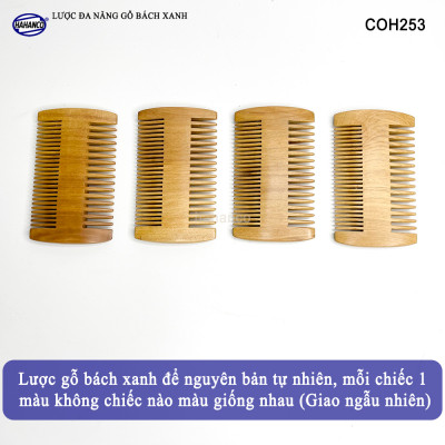 Lược Bí 2 Kiểu Răng Thưa Và Mau Chải Tóc Gỡ Rối Mùi Gỗ Thơm Dễ Chịu - COH253
