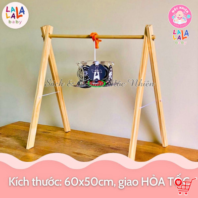 Kệ chữ A cho trẻ sơ sinh - Đồ chơi cho bé Lalala baby có chốt 2 đầu chắc chắn, gấp gọn, giao HỎA TỐC