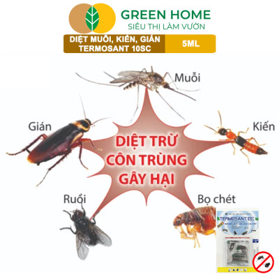 Thuốc Diệt Muỗi GreenHome, TERMOSANT 10SC, Gói 5ml, Chính Hãng, Hiệu Quả Nhanh, An Toàn Khi Sử Dụng