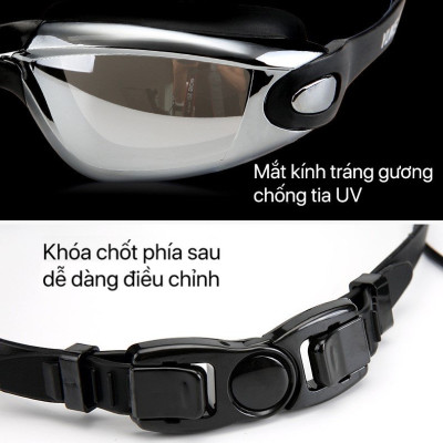kính bơi người lớn mắt tráng gương YUKE - E770, chống tia UV400, chống nước, chống mờ(Tặng Kèm Hộp)