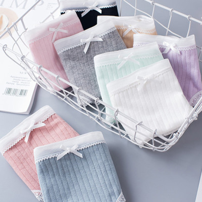 Combo 5 quần lót nữ viền ren mềm chất cotton thấm hút kháng khuẩn QL04