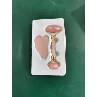 (Xả Kho) Cây Lăn Mát Xa Mặt tăng kèm Ván GuaSha Bằng Đá Cạo Mát Xa full bộ (phân loại màu)