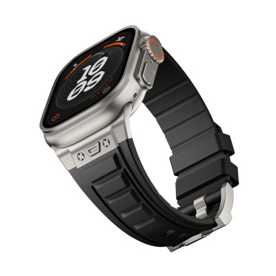 Dây Silicone Đầu Nối Kim Loại Tactical Style cho Apple Watch Ultra 1/2 & Apple Watch Series 4/5/6/7/8/9/SE/10 Size 44/45/46/49mm - Hàng Chính Hãng