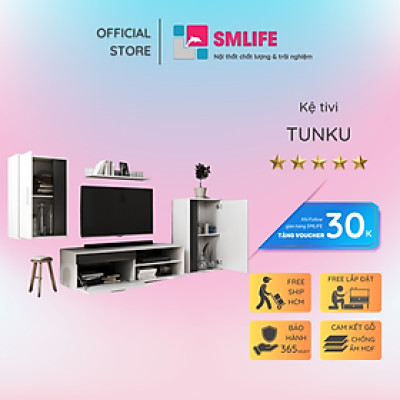 Kệ để tivi phòng ngủ thiết kế tiện dụng SMLIFE Tunku