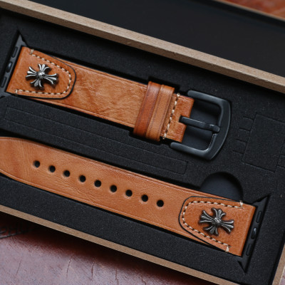 Dây da thay thế dành cho đồng hồ Apple Watch Da Bò Pullup Rivet chữ thập Khóa Thép 316L Dành Cho Series SE 7| 6 | 5 | 4 | 3 | 2 | 1 - Hàng chính hãng