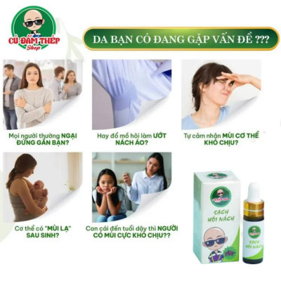 Serum Khử Mùi Nách CÚ ĐẤM THÉP (Hộp 2 Lọ), Làm Sạch Vùng Nách, Giúp Vùng Nách Khô Thoáng