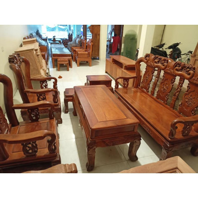 bộ bàn ghế đào gỗ hương lào