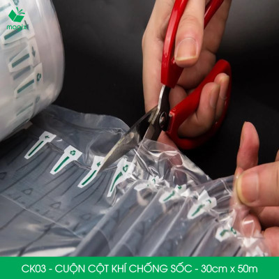 Cuộn cột khí chống sốc - 30cm x 50m - Xốp hơi, đệm hơi đóng gói hàng dễ vỡ - CK03