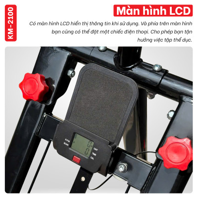 BG Máy Leo Núi Tại Nhà KM-2100 Máy đi bộ trên không - Máy Leo Bậc Thang Gấp Gọn Máy Tập Thể Dục Tại Nhà An Toàn, Tiện Lợi, Hiệu Quả (hàng nhập khẩu)