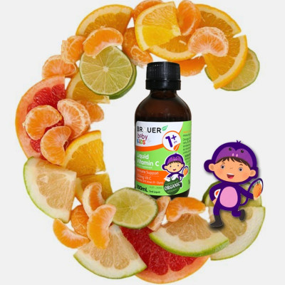 Vitamin C  cho trẻ trên 1 tuổi Brauer Baby & Kids Liquid Vitamin C tăng sức đề kháng (100ml) - QuaTangMe Extaste