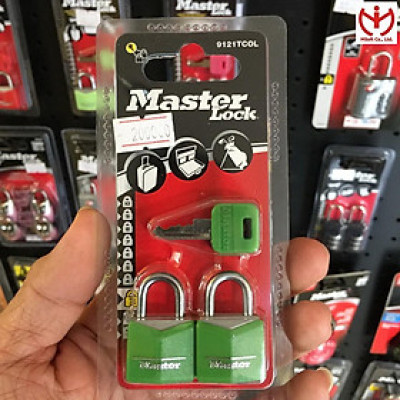 Bộ 2 ổ khóa vali Master Lock 9121 TCOL rộng 20mm dùng chung 2 chìa - khóa hành lý - MSOFT