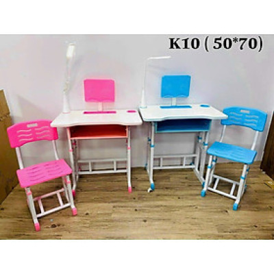 Bộ bàn ghế học sinh thông minh  CTK10 Juno Sofa có đèn giá để sách ngang 80 cm