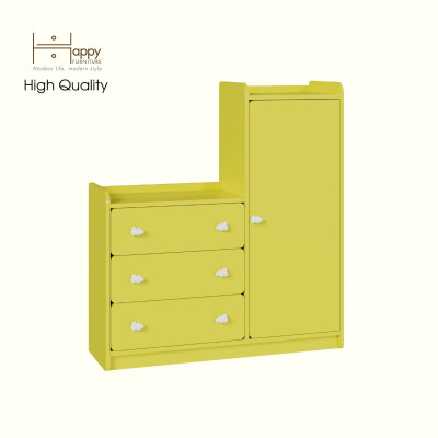 [Happy Home Furniture] KID, Tủ lưu trữ - 3 ngăn kéo cho trẻ em, 100cm x 32cm x 110cm ( DxRxC), THK_166