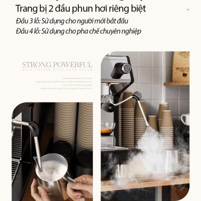 Máy pha cà phê chuyên nghiệp Gemilai CRM3200D năng suất 150 cúp, chuyên gia Espresso cho quán cafe, takeaway, nhà hàng, hàng chính hãng