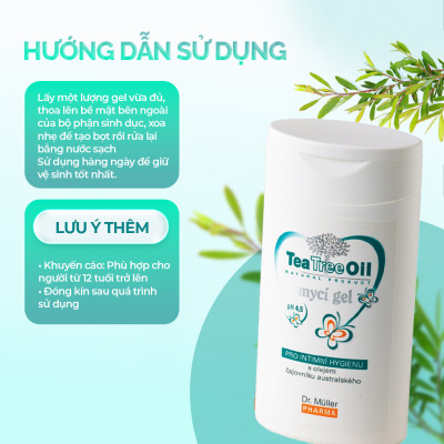 Dung dịch vệ sinh Teatree Oil Gel Dr.Muller Pharma 200ml- Dịu Nhẹ, Kháng khuẩn [ Nhập khẩu chính hãng CH Séc]