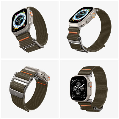 Dây Đeo SPIGEN DuraPro Flex Ultra Cho Apple Watch (49/46/45/44/42mm) Cải Tiến Dây Nylon Rộng Hơn Với Khoá Kim Loại Hàng Chính Hãng