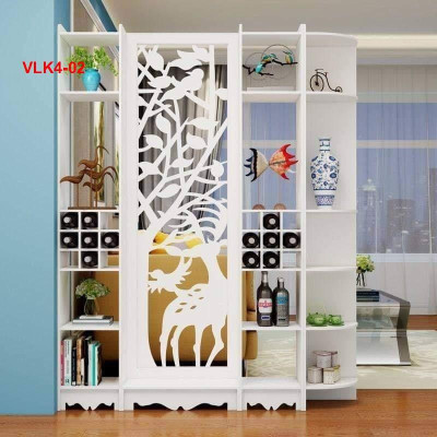 Vách Ngăn Liền Kệ Họa Tiết Hiện Đại ( 1 Vách 3 Kệ) VLK4-01 