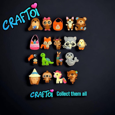 KIM NHỰA Bộ Thủ Công Trẻ Tự Làm Thú Bông 5+ HEDGEHOG CACTUSE Craftoi Felt Sewing toy prepunched holes plastic needle