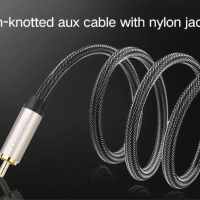 Ugreen UG20744AV133TK 15M màu Xám Cáp âm thanh bông sen Coaxial cao cấp - HÀNG CHÍNH HÃNG