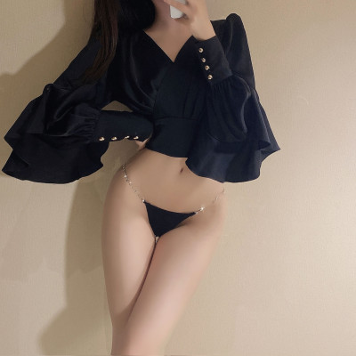 Quần lót lọt khe dây kim loại siêu mỏng co giãn quyến rũ