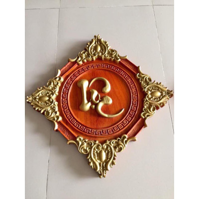 Bộ tranh câu đối cha me và tranh 3 tấm phúc lộc thọ bằng gỗ hương đỏ 