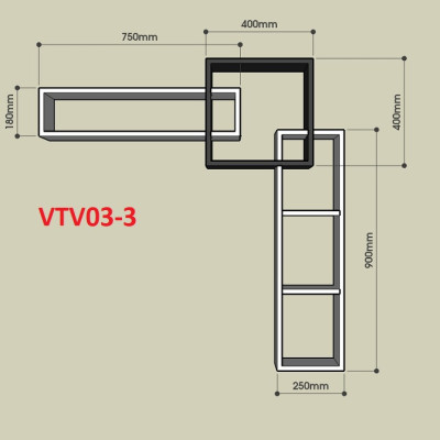 Bộ Kệ Ti Vi Treo Tường Trang Trí - Nội Thất Lắp Ráp
