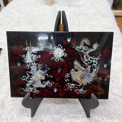 Tranh sơn mài cẩn ốc xà cừ cao cấp, ốc chìm, hàng xuất khẩu size 20x30 cm treo tường, trang trí làm quà tặng,...