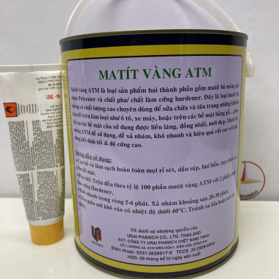 Mattit vàng ATM trét vết lồi lõm sắt thép và gỗ 3.5kg