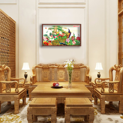 D803 01 Tranh kính Chim Công (được chọn mẫu)