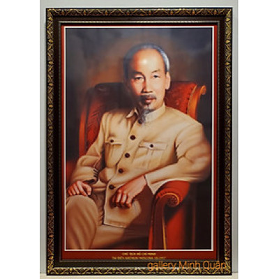 Tranh in dầu, Bác Hồ chụp trong điện kremlin MOSCOVA THÁNG 10-1957