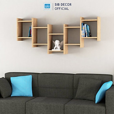 Kệ Gỗ Treo Tường Trang Trí Cách Điệu Độc Đáo SIB Decor KT517