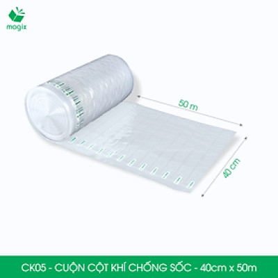 Cuộn cột khí chống sốc - 40cm x 50m - Xốp hơi, đệm hơi đóng gói hàng dễ vỡ - CK05