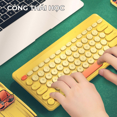 Bàn phím không dây HXSJ K610 USB2.4G giảm ồn, gọn nhẹ dễ mang đi, phù hợp PC/ Laptop/ Điện thoại- Hàng chính hãng